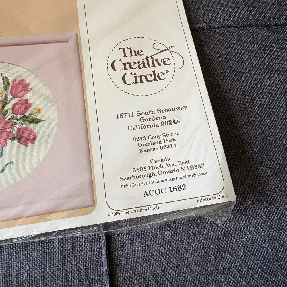 Tulip Bouquet Vintage Counted Cross Stitch Kit by The Creative Circle - 1989